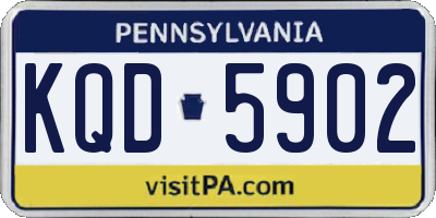 PA license plate KQD5902