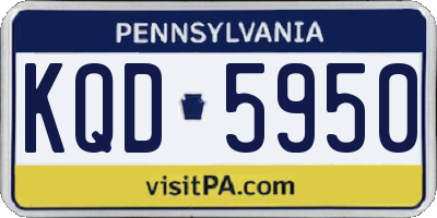 PA license plate KQD5950