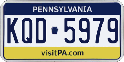 PA license plate KQD5979
