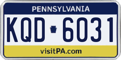 PA license plate KQD6031