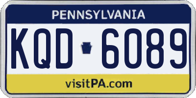 PA license plate KQD6089