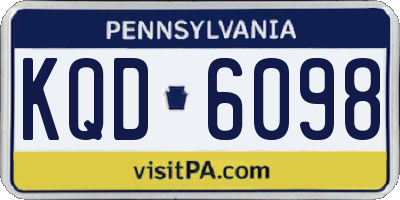 PA license plate KQD6098