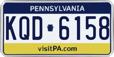 PA license plate KQD6158