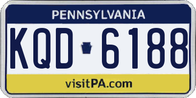 PA license plate KQD6188