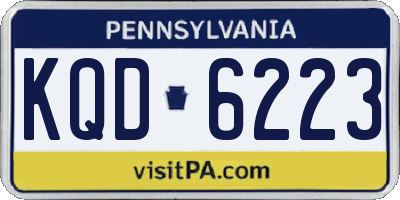 PA license plate KQD6223