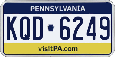 PA license plate KQD6249