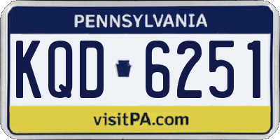 PA license plate KQD6251