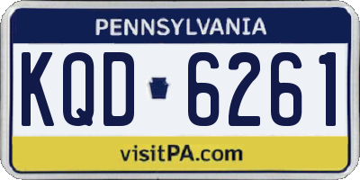PA license plate KQD6261