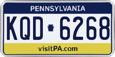 PA license plate KQD6268