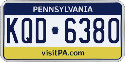PA license plate KQD6380