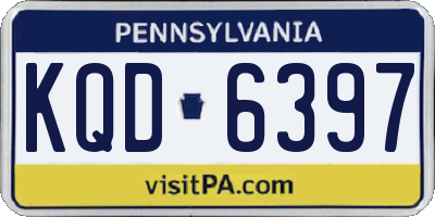 PA license plate KQD6397