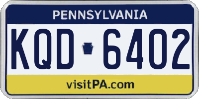 PA license plate KQD6402