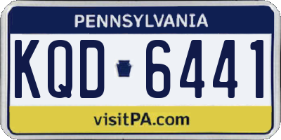 PA license plate KQD6441