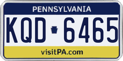 PA license plate KQD6465