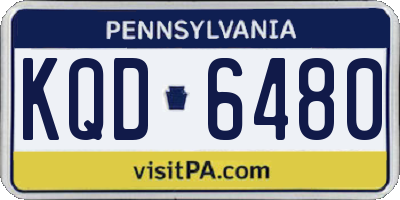 PA license plate KQD6480