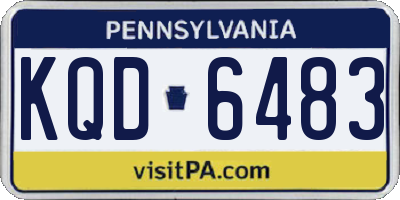 PA license plate KQD6483