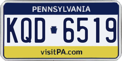 PA license plate KQD6519