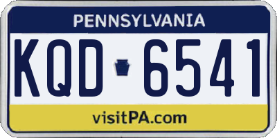 PA license plate KQD6541