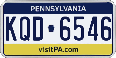 PA license plate KQD6546
