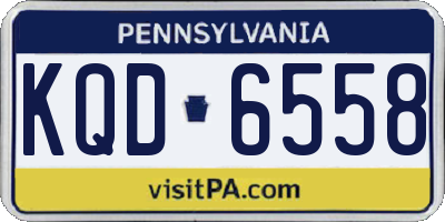 PA license plate KQD6558