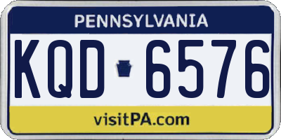 PA license plate KQD6576