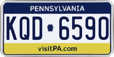 PA license plate KQD6590