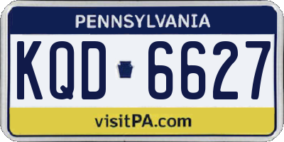 PA license plate KQD6627
