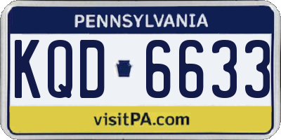 PA license plate KQD6633