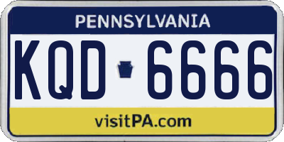 PA license plate KQD6666