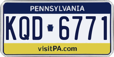 PA license plate KQD6771