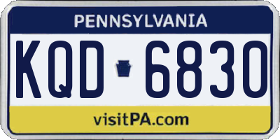 PA license plate KQD6830