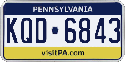 PA license plate KQD6843