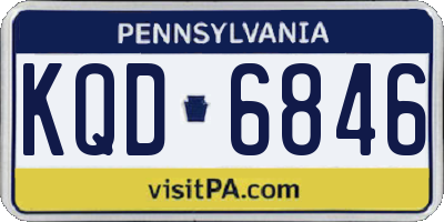 PA license plate KQD6846