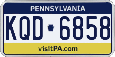 PA license plate KQD6858