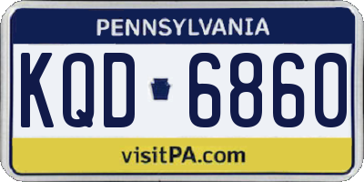 PA license plate KQD6860