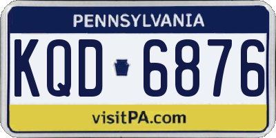 PA license plate KQD6876