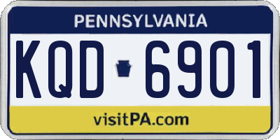 PA license plate KQD6901