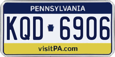 PA license plate KQD6906