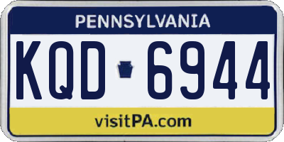 PA license plate KQD6944
