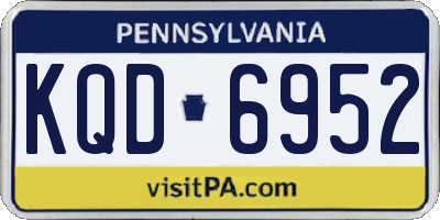 PA license plate KQD6952
