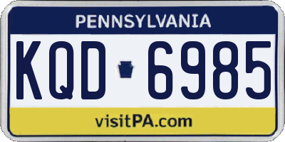 PA license plate KQD6985