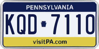 PA license plate KQD7110