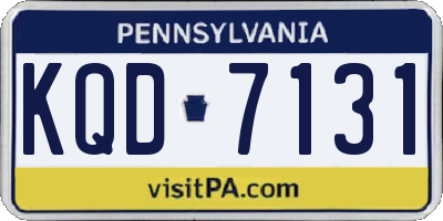 PA license plate KQD7131