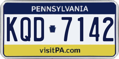 PA license plate KQD7142