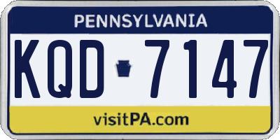 PA license plate KQD7147
