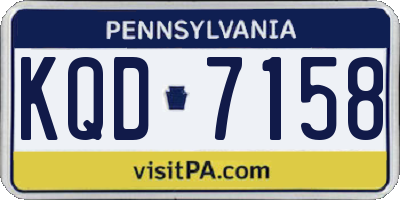 PA license plate KQD7158