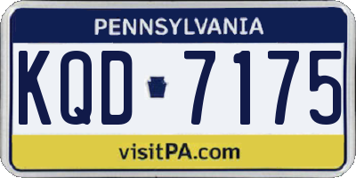 PA license plate KQD7175