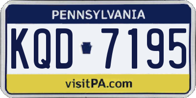 PA license plate KQD7195
