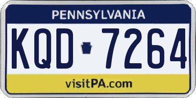 PA license plate KQD7264