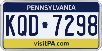 PA license plate KQD7298